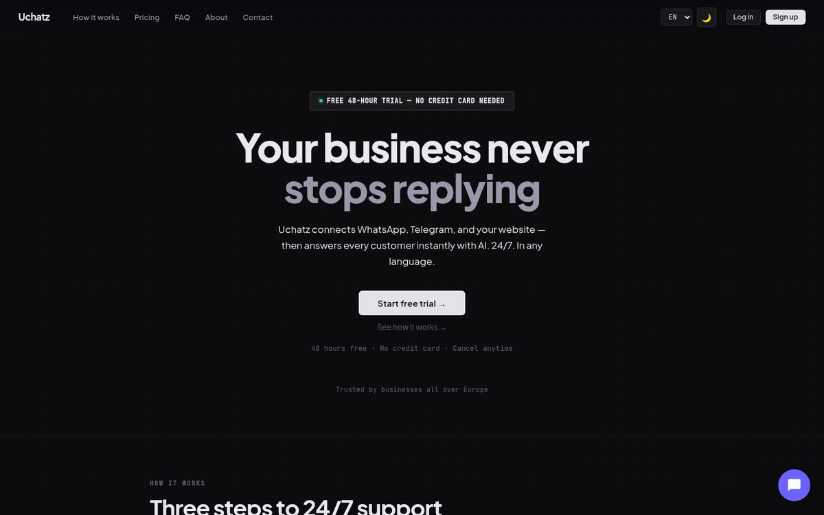 Screenshot of uchatz.com